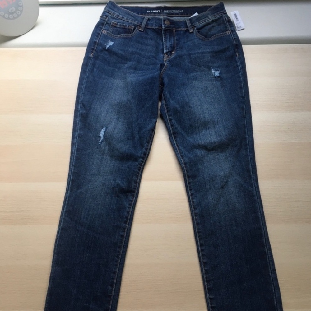 NWT Old Navy Women's Curvy Skinny Darci Mid-Rise Blue Jeans, Size 4 Regular - Picture 3 of 11